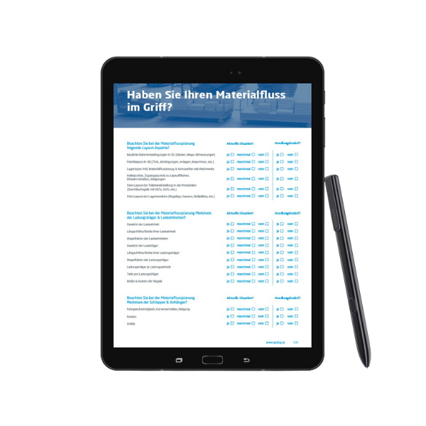 Checkliste Materialbereitstellung